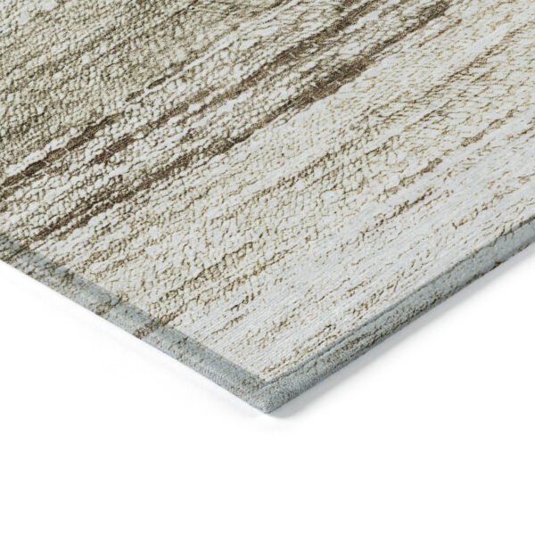 8' X 10' Brown Beige And Tan Ombre Washable Indoor Outdoor Area Rug