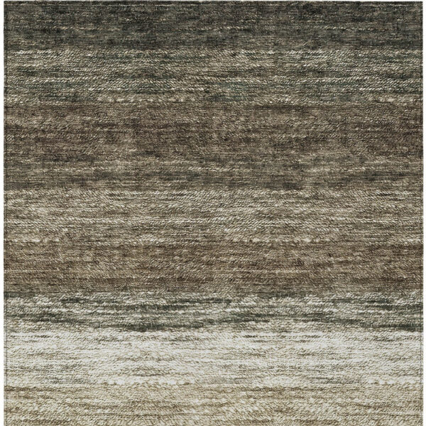 8' X 10' Brown Beige And Tan Ombre Washable Indoor Outdoor Area Rug