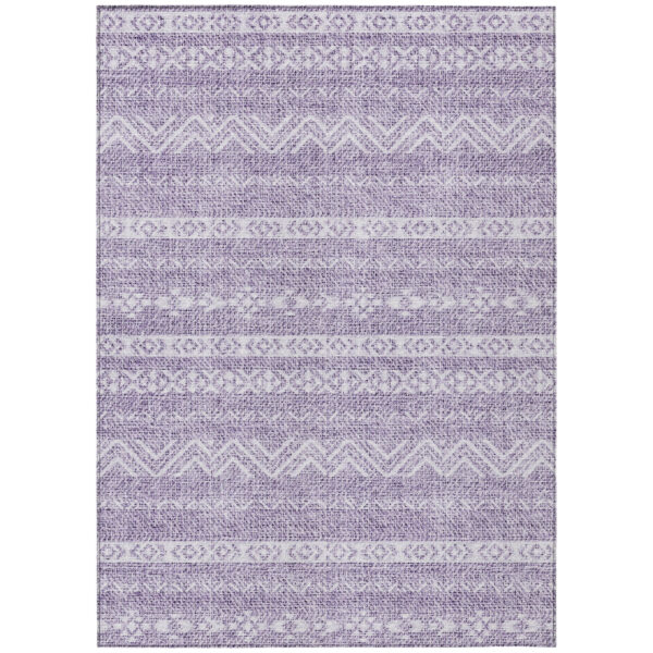 10' X 14' Purple And Lavender Southwestern Washable Indoor Outdoor Area Rug