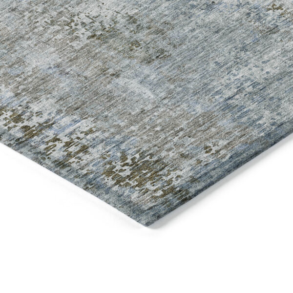 9' X 12' Brown Taupe And Gray Abstract Washable Indoor Outdoor Area Rug
