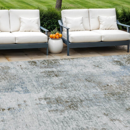 9' X 12' Brown Taupe And Gray Abstract Washable Indoor Outdoor Area Rug