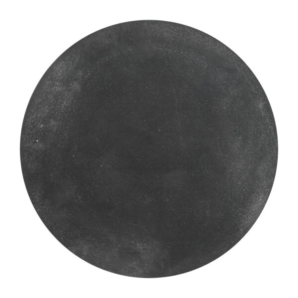 21" Black And Gold Aluminum Round Pedestal End Table