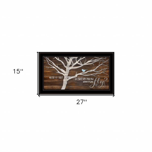 What If You Fly 2 Black Framed Print Wall Art
