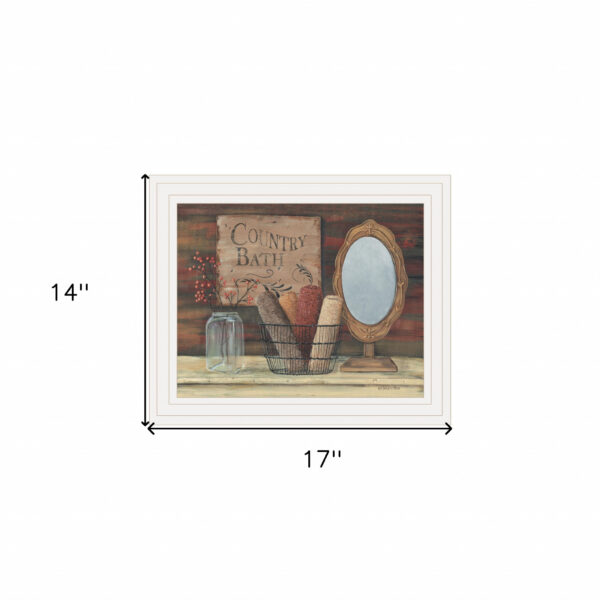 Country Bath 6 White Framed Print Wall Art