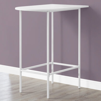 24" White Free Form Manufactured Wood Bar Table