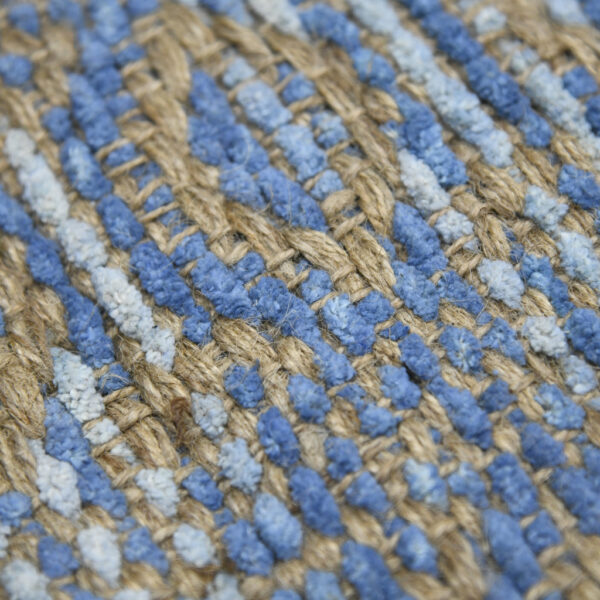 8' x 10' Blue and Brown Geometric Flatweave Handmade Area Rug