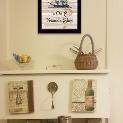Friendship Journey 2 Black Framed Print Wall Art