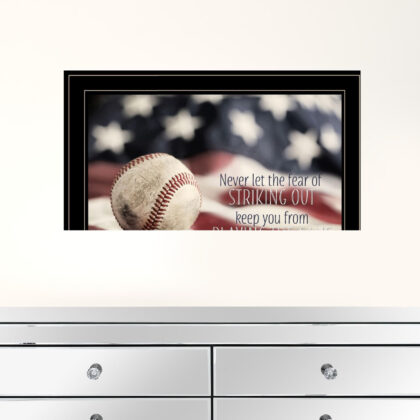 Baseball Playing The Game 2 Black Framed Print Wall Art