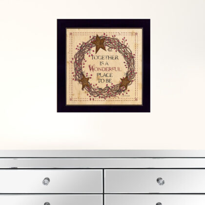 Together Is A Wonderful Place To Be Black Framed Print Wall Art