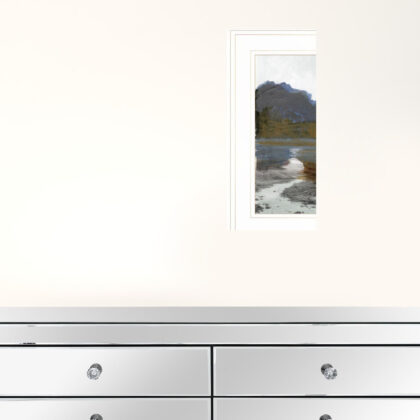 Set Of Two Winter Landscape 1 White Framed Print Wall Art