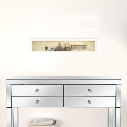 Live Life Simple 1 White Framed Print Wall Art