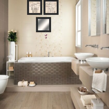 Set Of Three Soak And Unwind 3 Black Framed Print Bathroom Wall Art