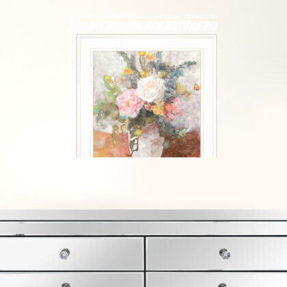 Table Bouquet 2 [2] White Framed Print Wall Art