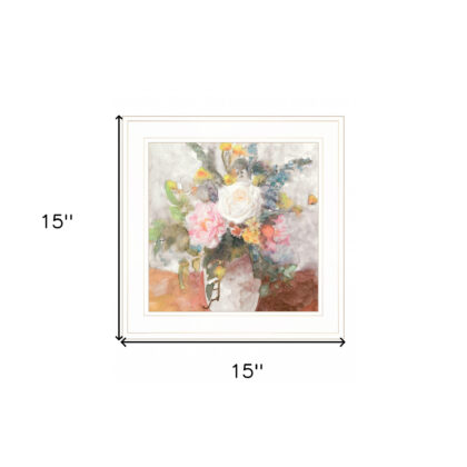 Table Bouquet 2 [2] White Framed Print Wall Art