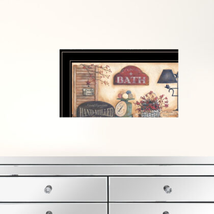 Set Of Two Bath 4 Black Framed Print Wall Art