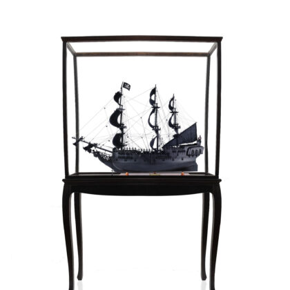 69" Black Black Pearl Pirate Floor Display Boat Hand Painted Decorative Boat