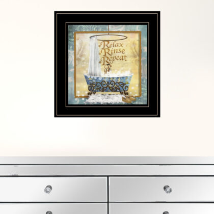 Relax Rinse Repeat 2 Black Framed Print Wall Art