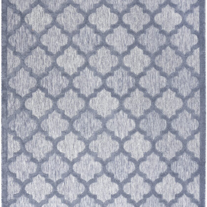 9' X 12' Denim Blue Indoor Outdoor Area Rug
