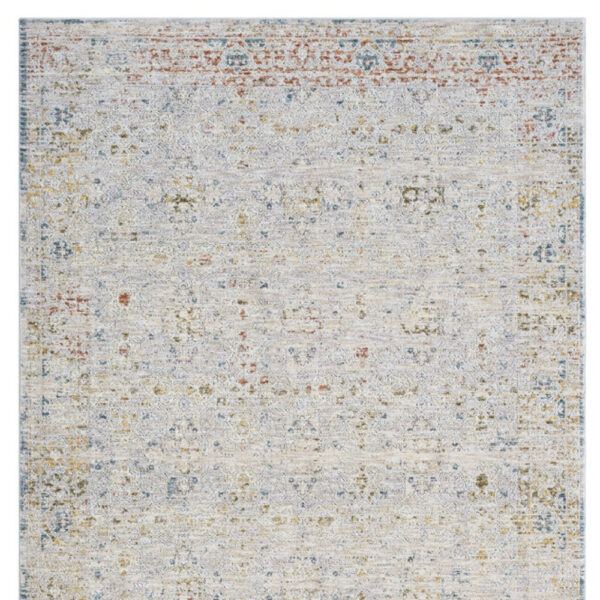 9' x 12' Ivory and Blue Floral Area Rug