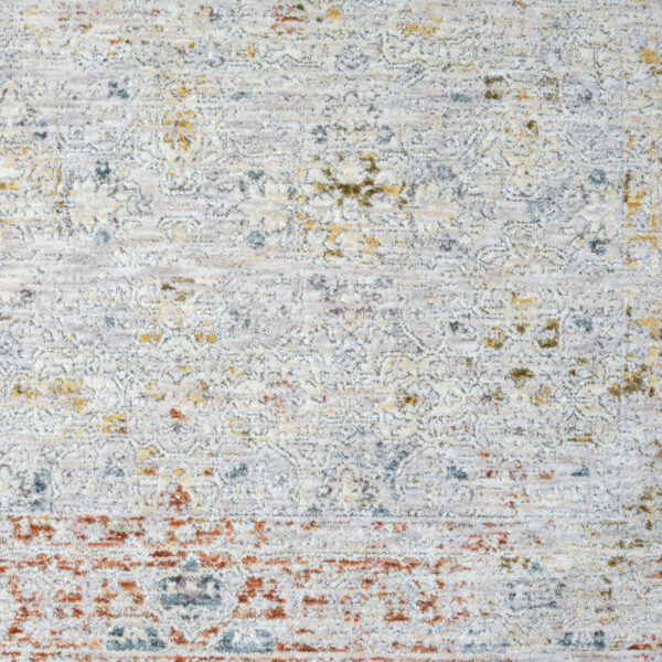 9' x 12' Ivory and Blue Floral Area Rug