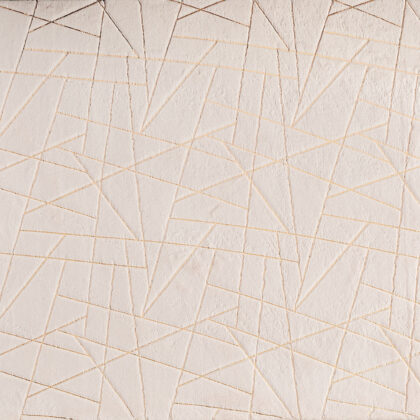 8' x 11' Beige and Gold Faux Fur Abstract Shag Non Skid Area Rug