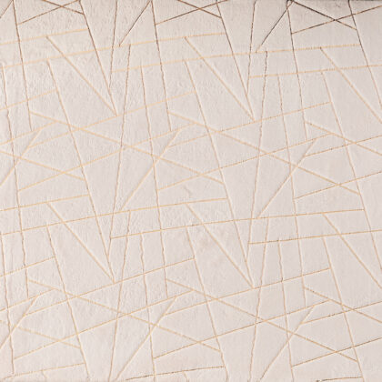 8' x 11' Beige and Gold Faux Fur Abstract Shag Non Skid Area Rug