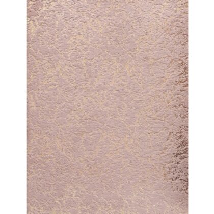 8' x 11' Pink and Gold Faux Fur Abstract Shag Non Skid Area Rug