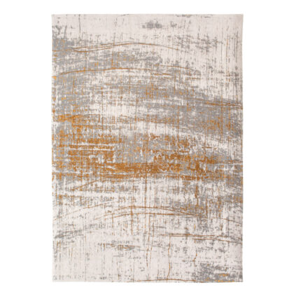 7' x 9' Gray and Gold Abstract Non Skid Area Rug