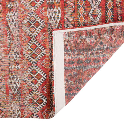 5' x 7' Red and Gray Oriental Non Skid Area Rug