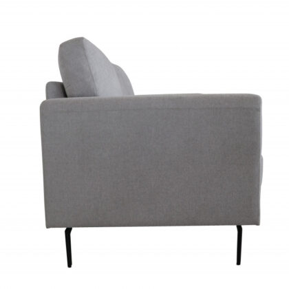 41" Light Gray And Black Linen Arm Chair