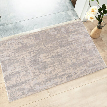 3' X 5' Gray Abstract Dhurrie Area Rug