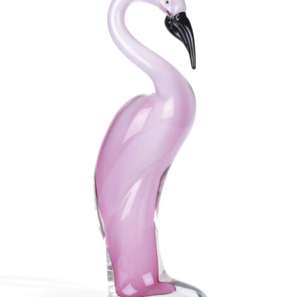 13 Mouth Blown Pink Flamingo Art Glass