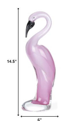 13 Mouth Blown Pink Flamingo Art Glass