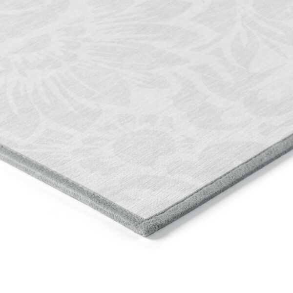 3' X 5' Ivory Floral Washable Non Skid Indoor Outdoor Area Rug