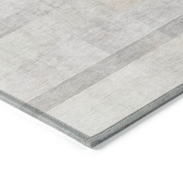 8' Runner Taupe Ombre Washable Non Skid Indoor Outdoor Runner Rug