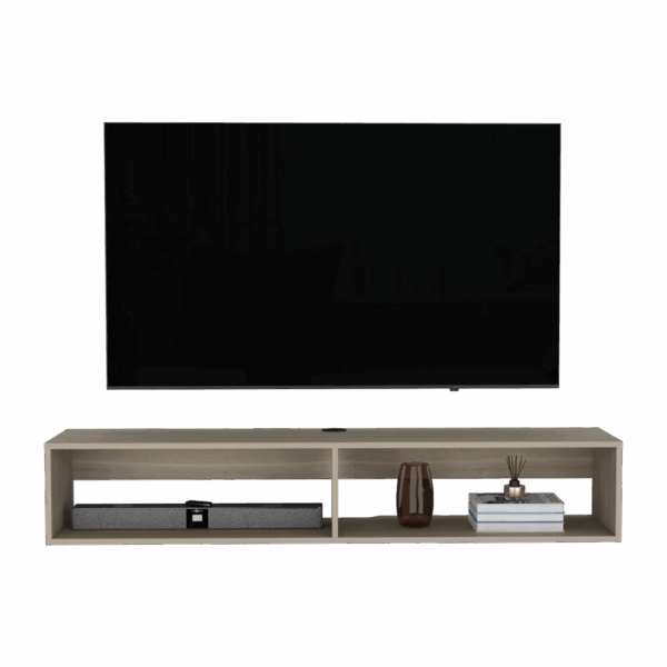 59" Beige Floating Mount TV Stand