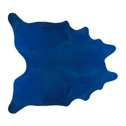 5' x 7' Cobalt Cowhide Hand Knotted Area Rug