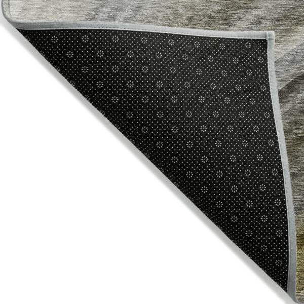 3' X 5' Taupe Gray And Ivory Abstract Washable Indoor Outdoor Area Rug