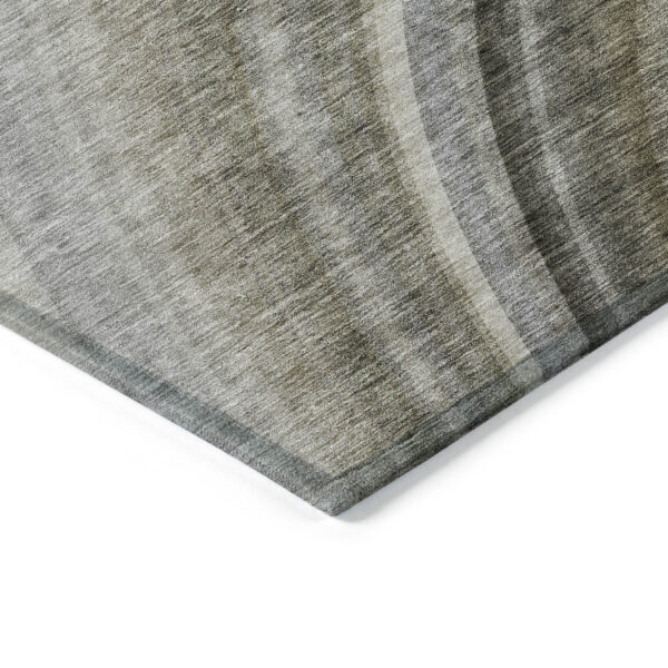 3' X 5' Taupe Gray And Ivory Abstract Washable Indoor Outdoor Area Rug
