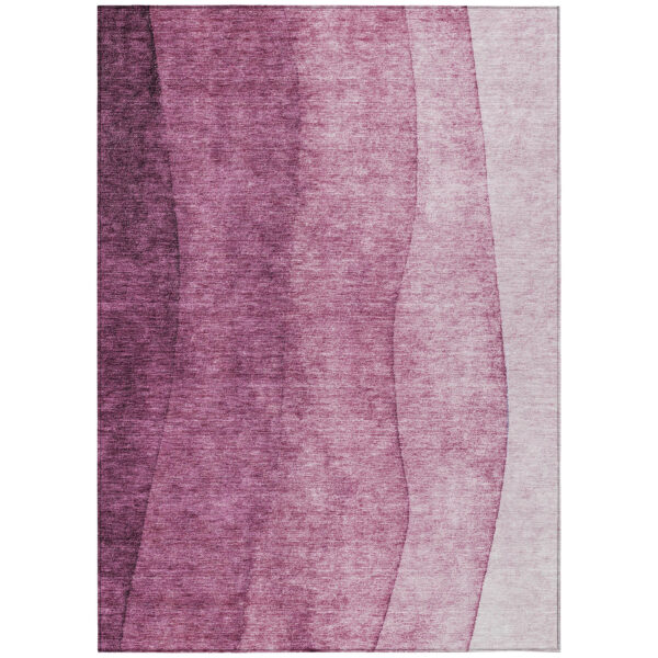 9' X 12' Merlot Blush And Pink Ombre Washable Indoor Outdoor Area Rug