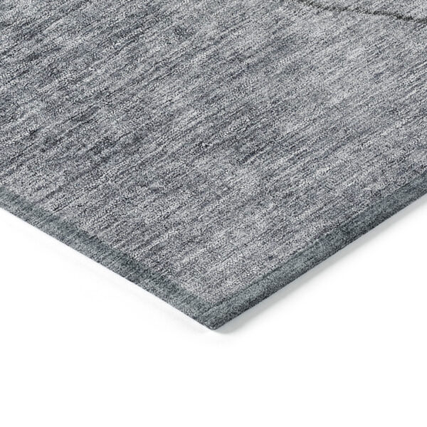 8' X 10' Denim Blue And Sky Blue Abstract Washable Indoor Outdoor Area Rug