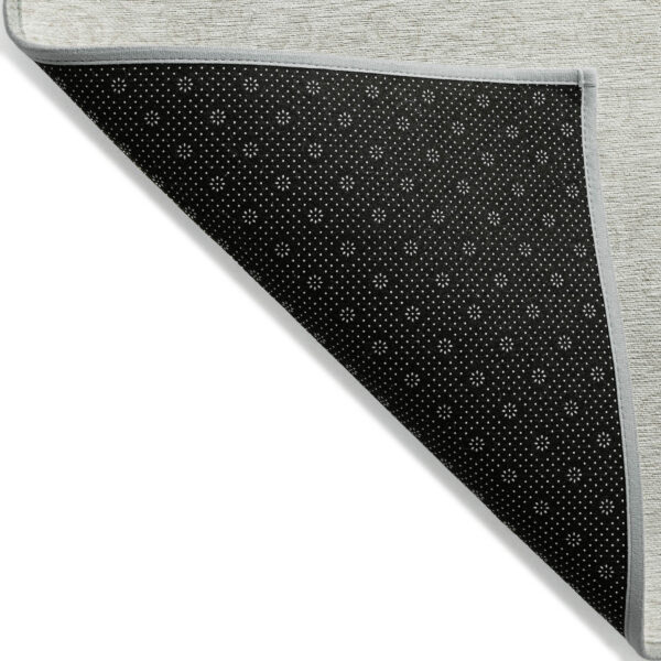 8' X 10' Ivory And Beige Geometric Washable Indoor Outdoor Area Rug