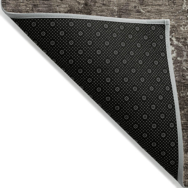 5' X 8' Brown And Ivory Floral Washable Indoor Outdoor Area Rug