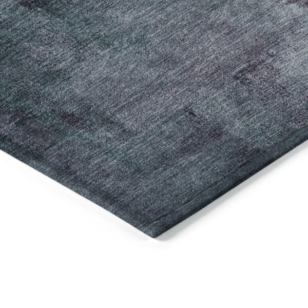 5' X 8' Teal Blue Aqua And Ivory Abstract Washable Indoor Outdoor Area Rug