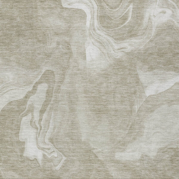 8' X 10' Taupe And Beige Abstract Washable Indoor Outdoor Area Rug