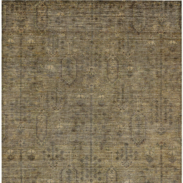 10' X 14' Brown And Beige Southwestern Washable Indoor Outdoor Area Rug