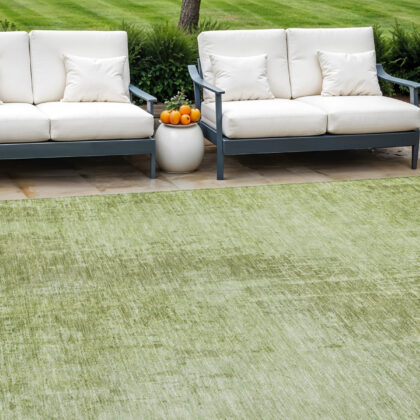 8' X 10' Sage And Green Abstract Washable Indoor Outdoor Area Rug