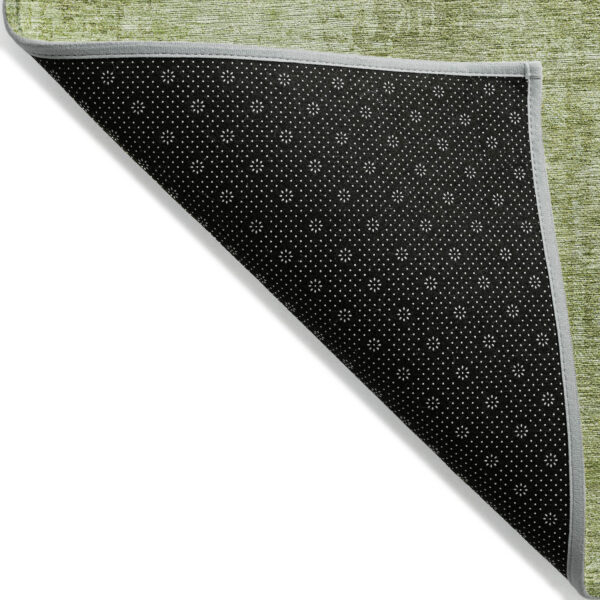 8' X 10' Sage And Green Abstract Washable Indoor Outdoor Area Rug