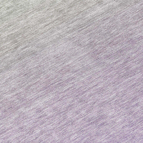 8' Artichoke Green And Lavender Round Ombre Washable Indoor Outdoor Area Rug