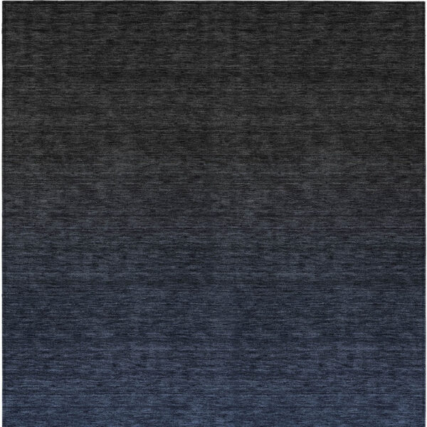 10' X 14' Navy Blue And Charcoal Abstract Washable Indoor Outdoor Area Rug